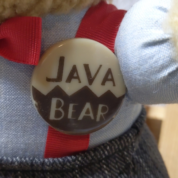 Silver International Java Bear Stuffed Teddy Bear Bowtie 1996 - Picture 4 of 7